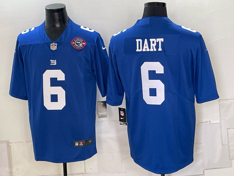 Men New York Giants #6 Dart blue Nike 2026 NFL Game Jersey 0930004